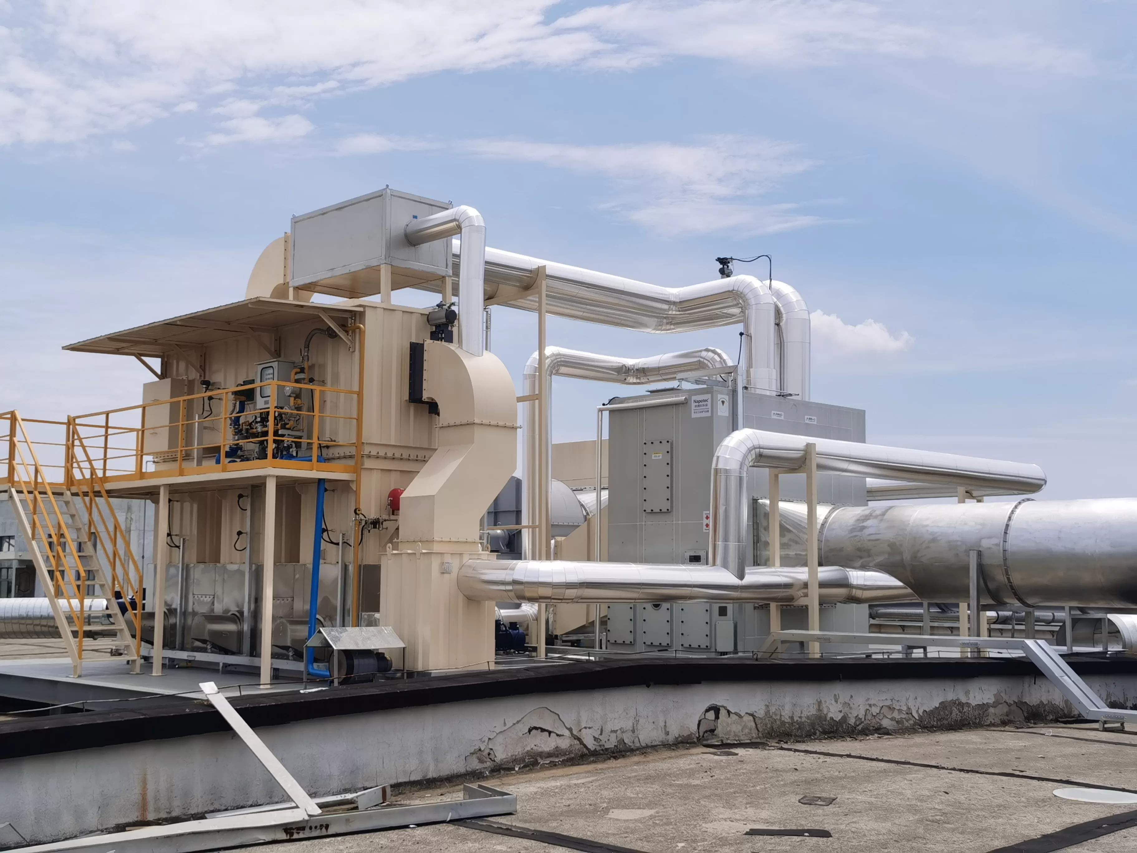 Zeolite Concentration Rotor + Regenerative Thermal Oxidizer (RTO)